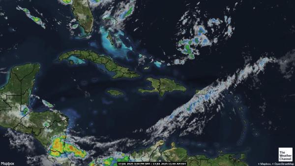 Trinidad dan Tobago Peta Cuaca awan 