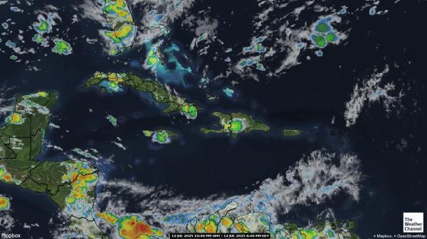 Trinidad and Tobago Meteo nuvola mappa 