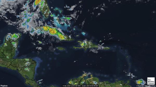 Trinidad en Tobago Weer wolk kaart 