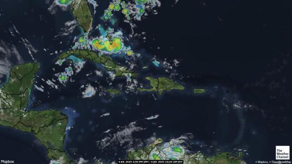 Trinidad y Tobago Mapa del tiempo pronóstico nube 