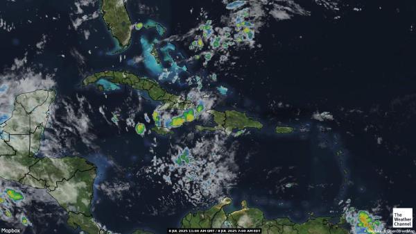 Trinidad ja Tobago Ilm pilv kaart 