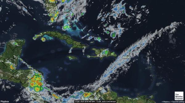 Trinidad a Tobago Počasí mrak mapy 