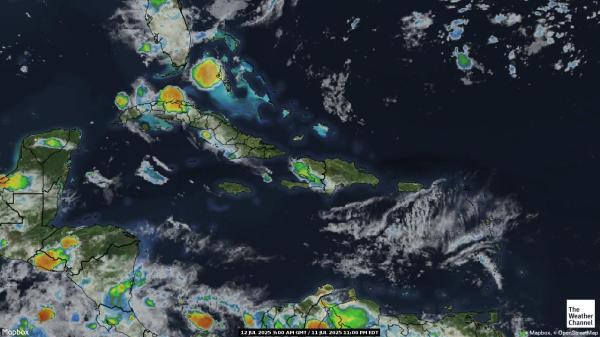 Trinidad y Tobago Mapa del tiempo pronóstico nube 