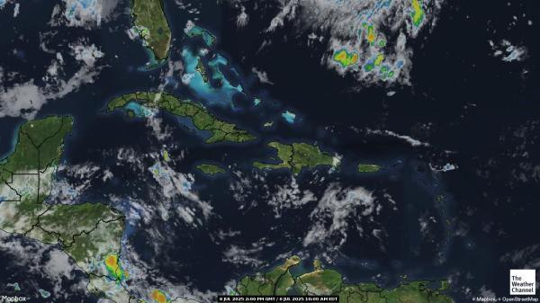 Trinidad dan Tobago Peta Cuaca awan 