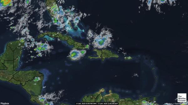 Turks- en Caicoseilanden Weer wolk kaart 