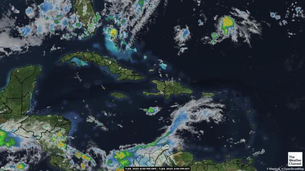 îles Turques-et-Caïques Météo nuage carte 