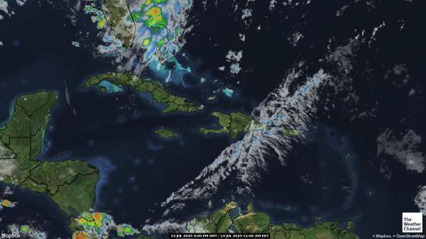 Turks und Caicos Inseln Wetter Wolke Karte 