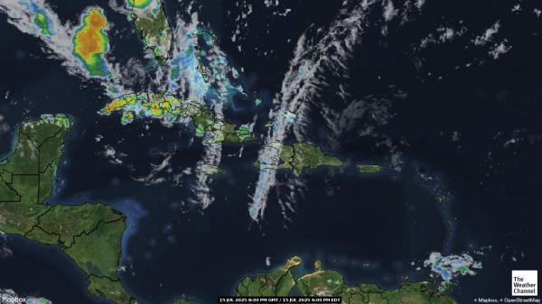 Turks and Caicos Islands Previsão do tempo nuvem mapa 
