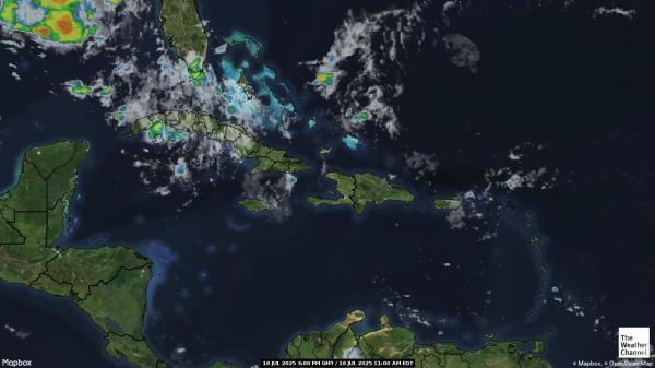 Islas Turcas y Caicos Mapa del tiempo pronóstico nube 