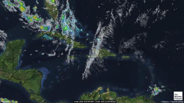 Wyspy Turks i Caicos Chmura pogoda mapa 