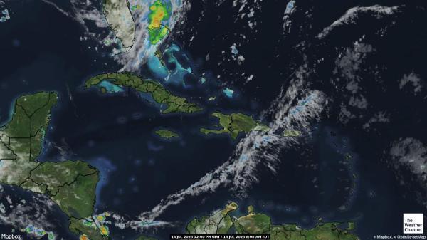 Islas Turcas y Caicos Mapa del tiempo pronóstico nube 