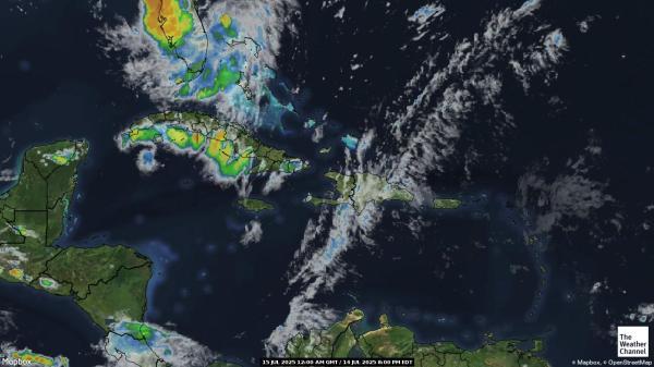 Turks und Caicos Inseln Wetter Wolke Karte 