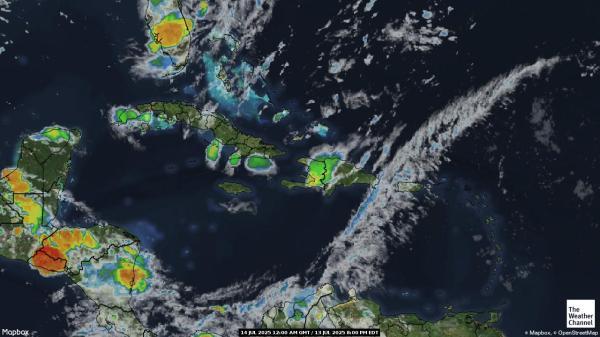 Turks and Caicos Islands Meteo nuvola mappa 