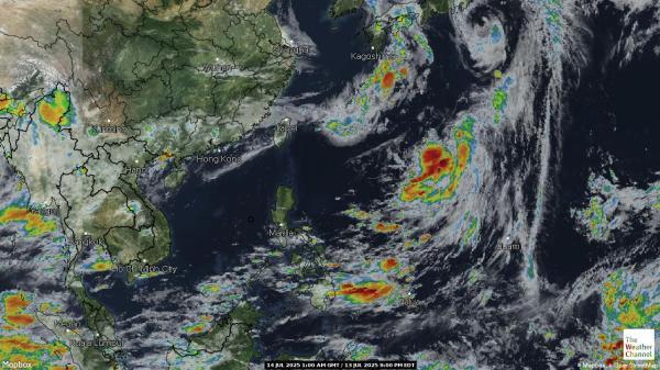 Tuvalu Wetter Wolke Karte 