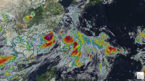 Tuvalu Wetter Wolke Karte 