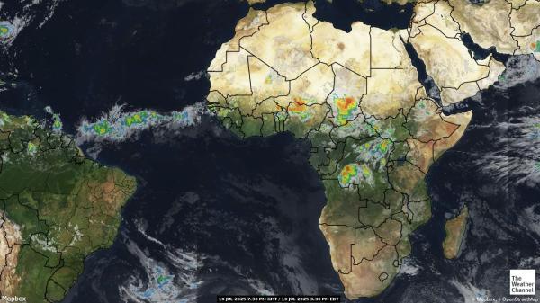 Uganda Wetter Wolke Karte 