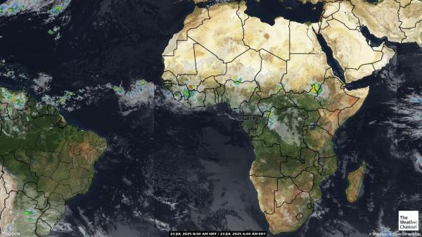 Uganda Wetter Wolke Karte 