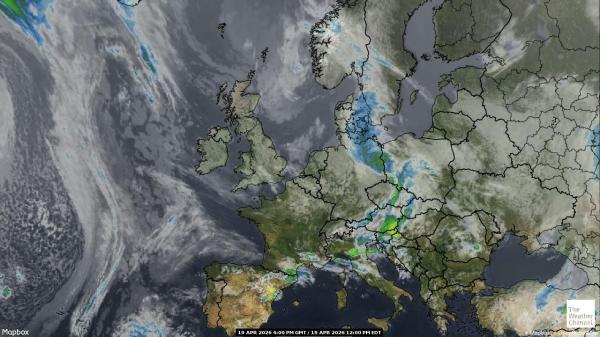 Suurbritannia Ilm pilv kaart 
