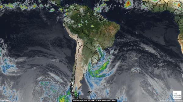 Uruguay Wetter Wolke Karte 