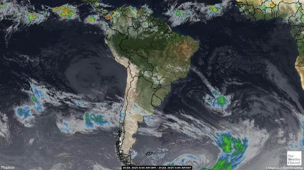 Uruguay Mapa del tiempo pronóstico nube