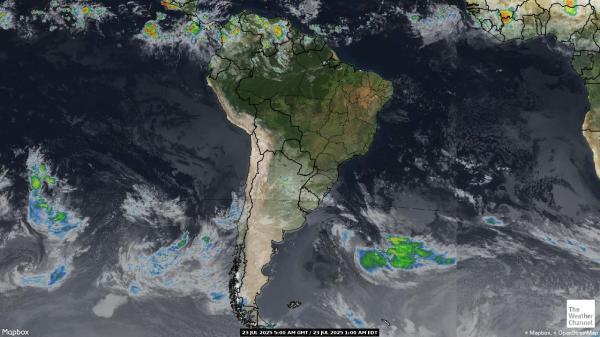 Uruguay Meteo nuvola mappa 