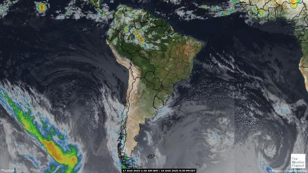 Uruguay Mapa del tiempo pronóstico nube 