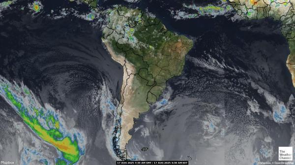 Uruguay Meteo nuvola mappa 