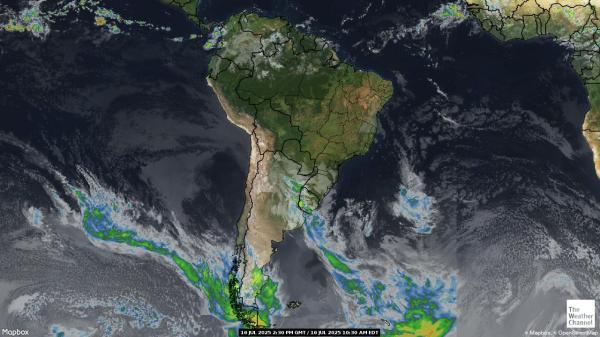 Uruguay Wetter Wolke Karte 