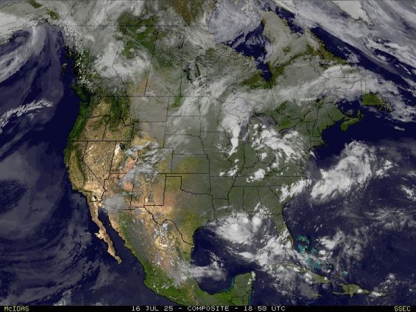 USA Alaska Weer wolk kaart 