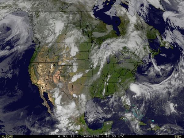 EE.UU. Distrito de Columbia Mapa del tiempo pronóstico nube 