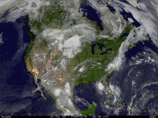 USA District of Columbia Weer wolk kaart 