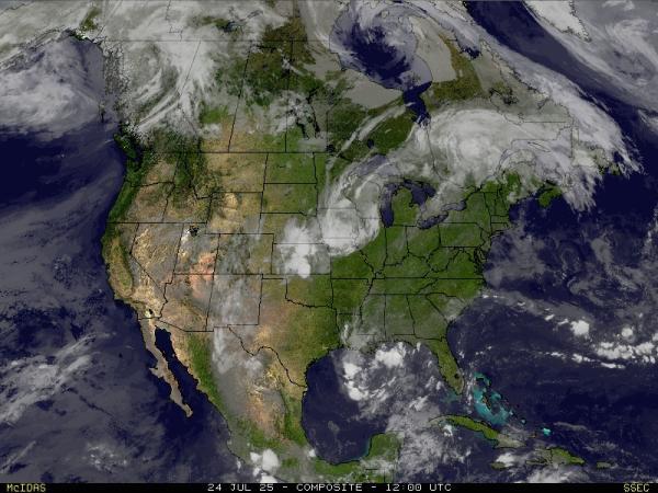 USA Florida Weer wolk kaart 