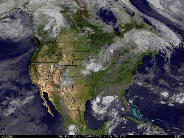 USA Florida Vejret sky kort 