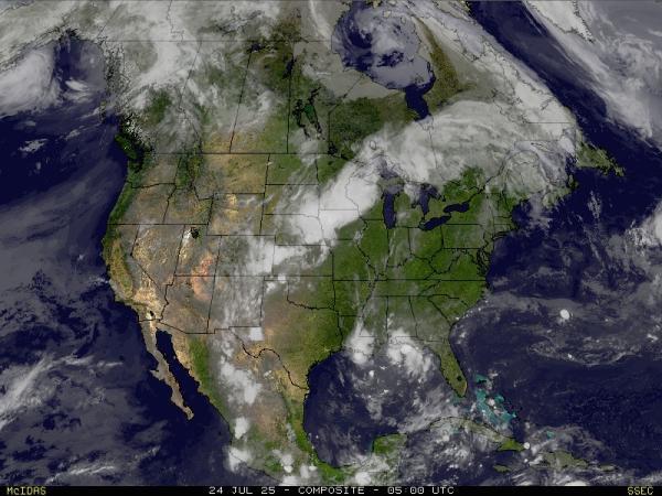 USA Georgia Previsão do tempo nuvem mapa 