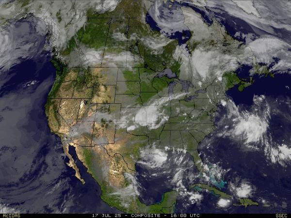 USA Hawaii Meteo nuvola mappa 
