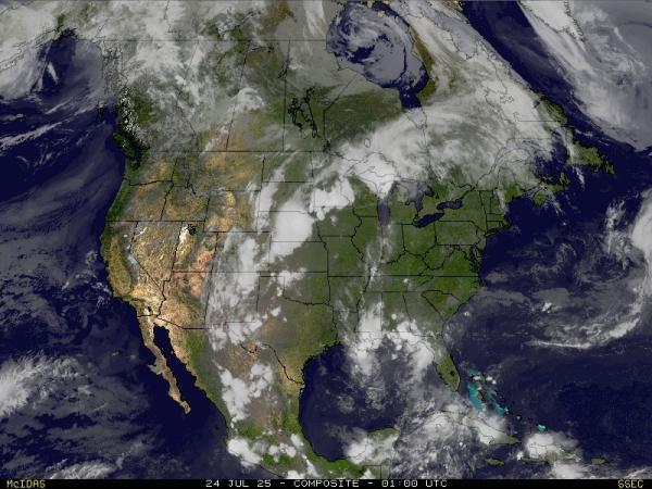 USA Idaho Weer wolk kaart 