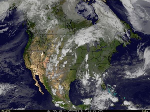 USA Kansas Previsão do tempo nuvem mapa 