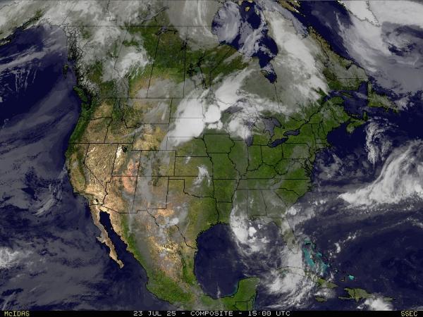 Usa Louisiana Väder moln karta 