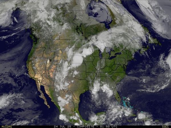 USA Minnesota Počasí mrak mapy 