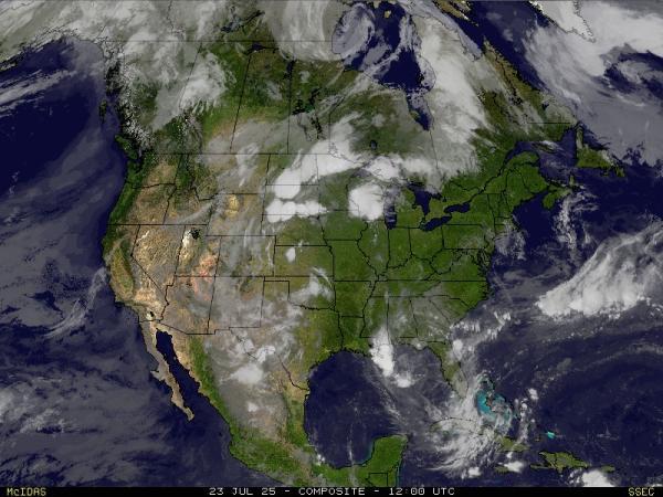EE.UU. Nevada Mapa del tiempo pronóstico nube 