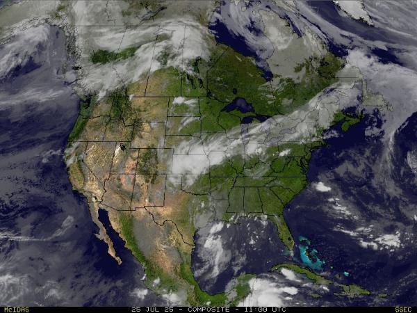 EE.UU. Carolina del Norte Mapa del tiempo pronóstico nube 