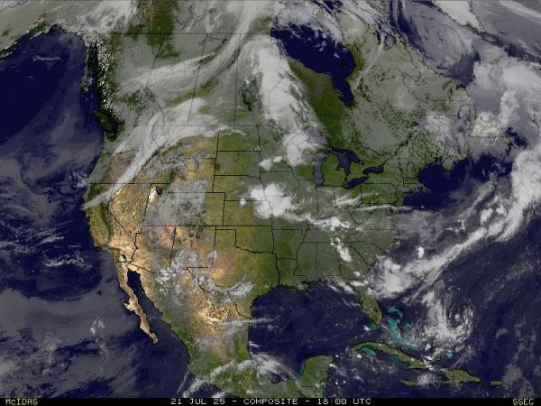 USA Oklahoma Wetter Wolke Karte 