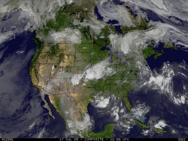 Amerika Syarikat Pennsylvania Peta Cuaca awan 