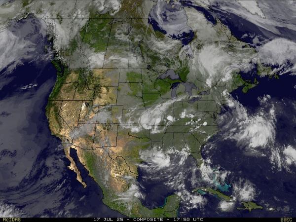 Estats Units Dakota del Sud Previsió meteorològica, mapa meteorològic per satèl·lit 