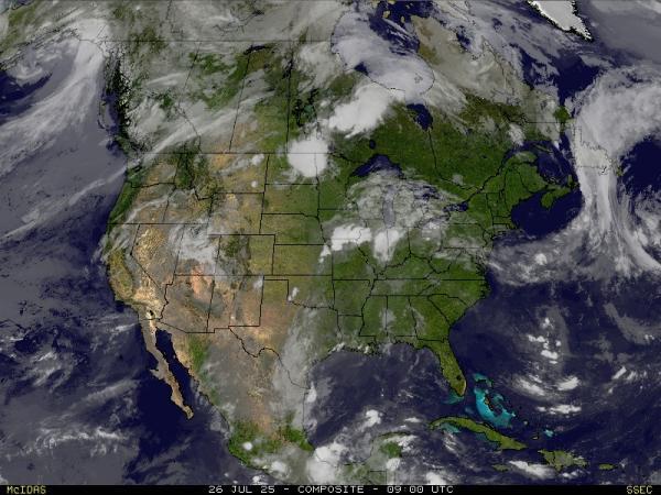 USA Dakota Południowa Chmura pogoda mapa 