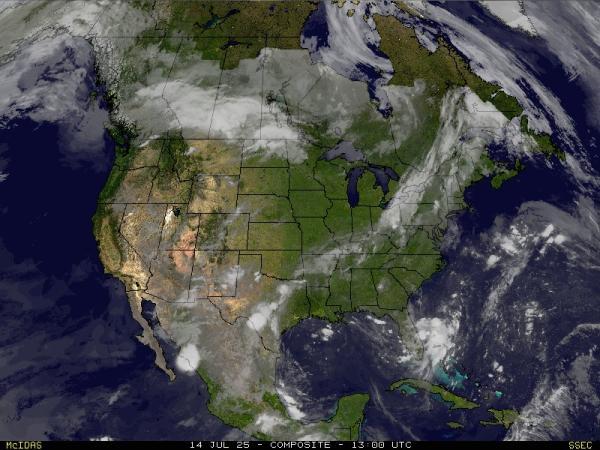 USA Texas Previsão do tempo nuvem mapa 