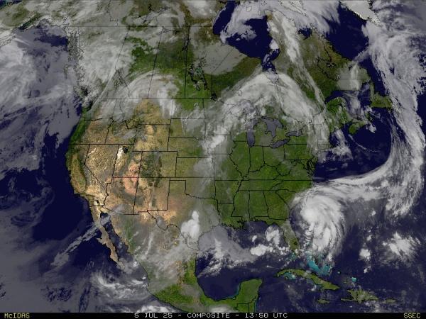 USA Texas Időjárás felhő térkép 