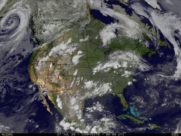 USA Washington Bản đồ thời tiết đám mây 