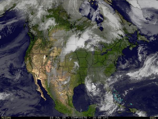 米国 天気クラウドマップ 
