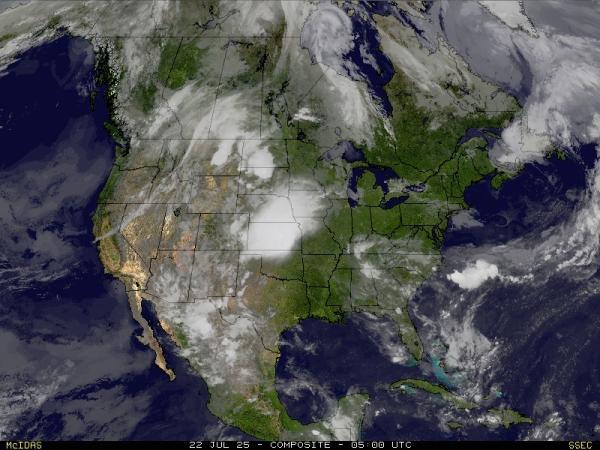 USA Stany Zjednoczone Chmura pogoda mapa 